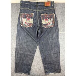 RMC Red Monkey Company Denim By Martin Ksohoh Baggy Jeans Men's Size 36 Lot 1002